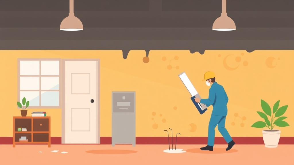 Illustration showing key concepts related to handling difficult tenants during mold issues