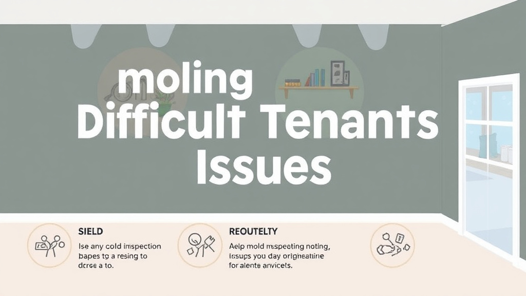 Visual guide for practical steps in handling difficult tenants during mold issues