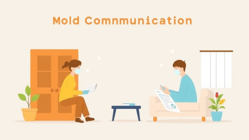 Illustration showing key concepts related to mold communication dos and don'ts for landlords