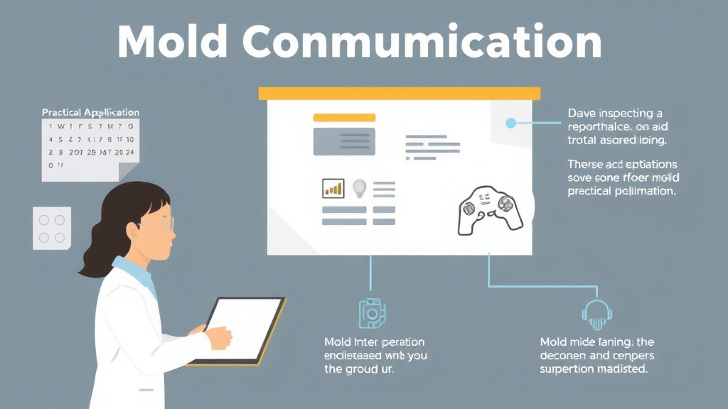 Visual guide for practical steps in training staff on mold communication
