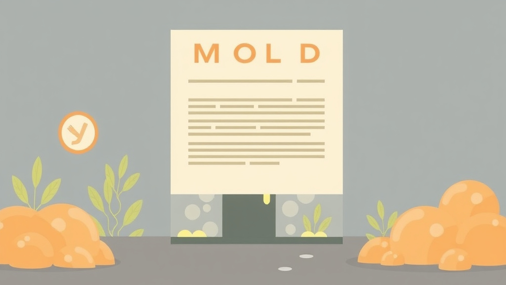 Illustration showing key concepts related to mold complaint acknowledgment letter