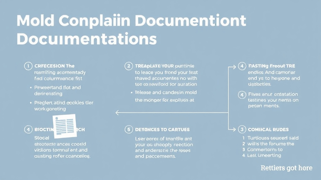 Visual guide for practical steps in mold complaint documentation checklist for landlords
