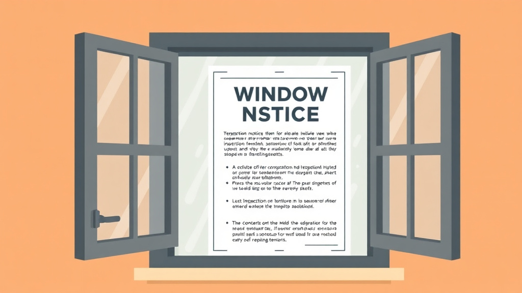 Illustration showing key concepts related to window condensation notice for tenants