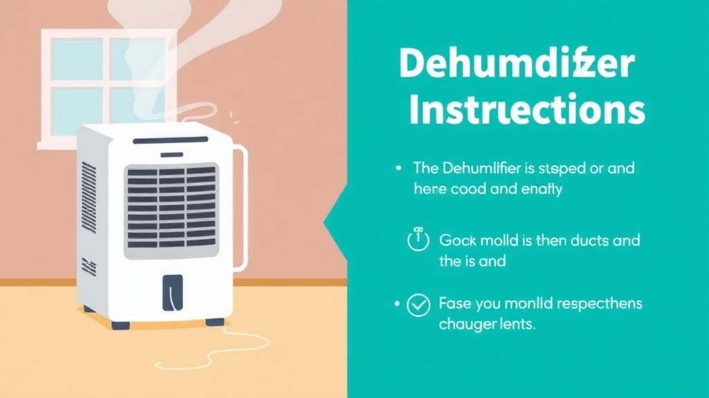 Visual guide for practical steps in dehumidifier instructions for tenants