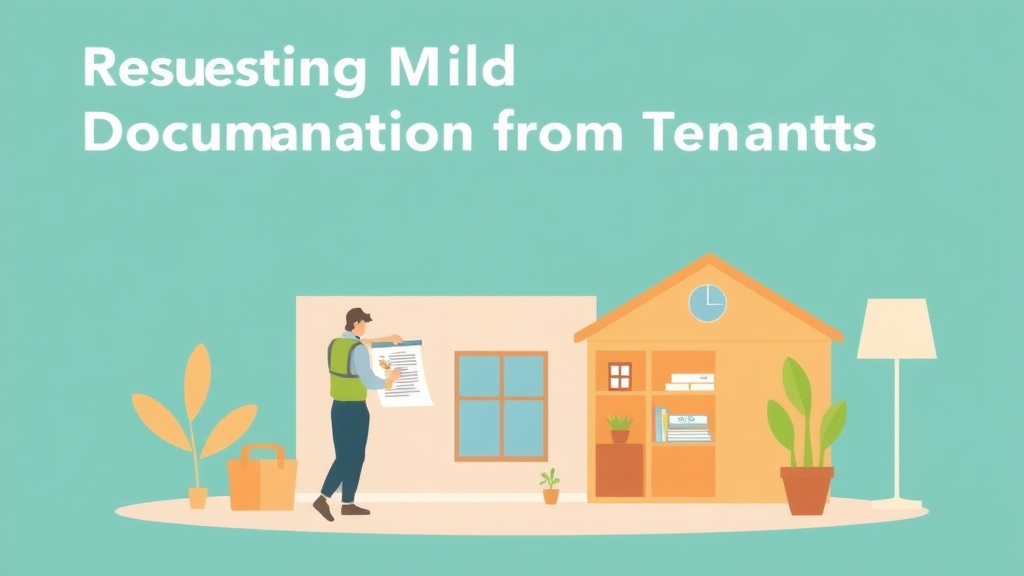 Illustration showing key concepts related to requesting mold documentation from tenants