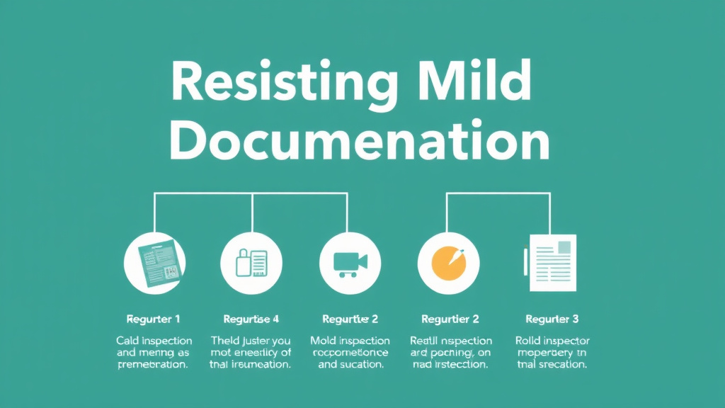 Visual guide for practical steps in requesting mold documentation from tenants