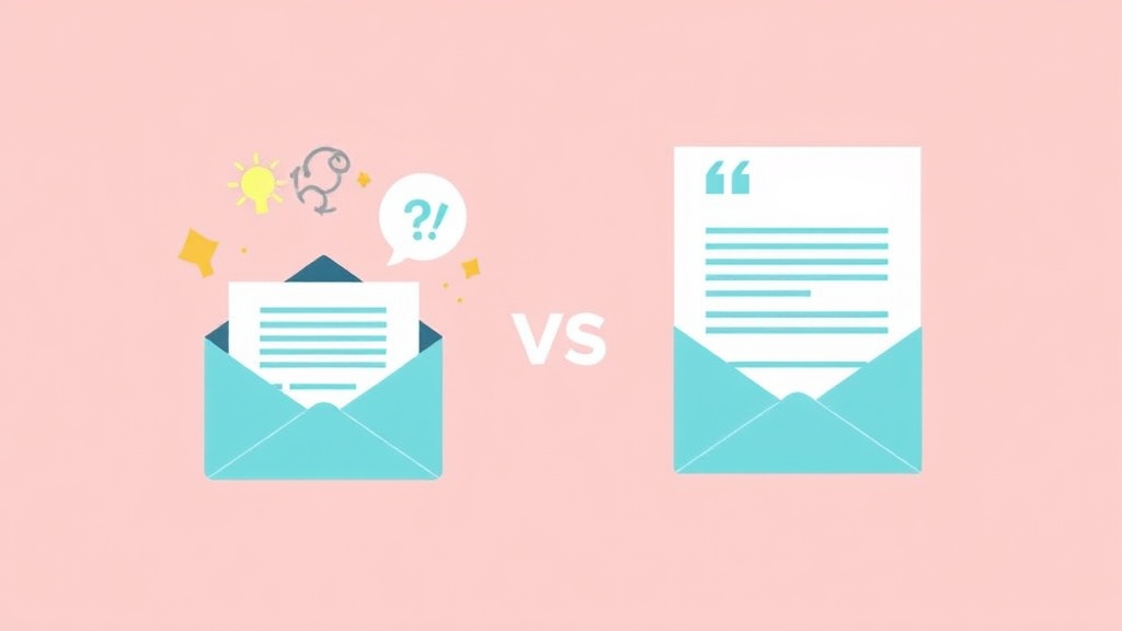 Illustration showing key concepts related to email vs written letter for mold communications