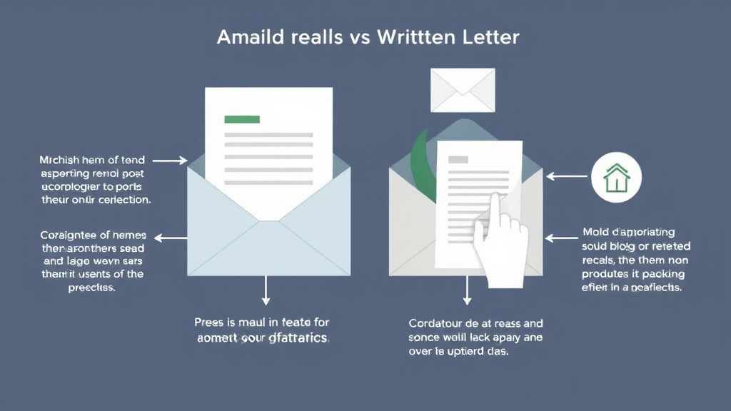 Visual guide for practical steps in email vs written letter for mold communications