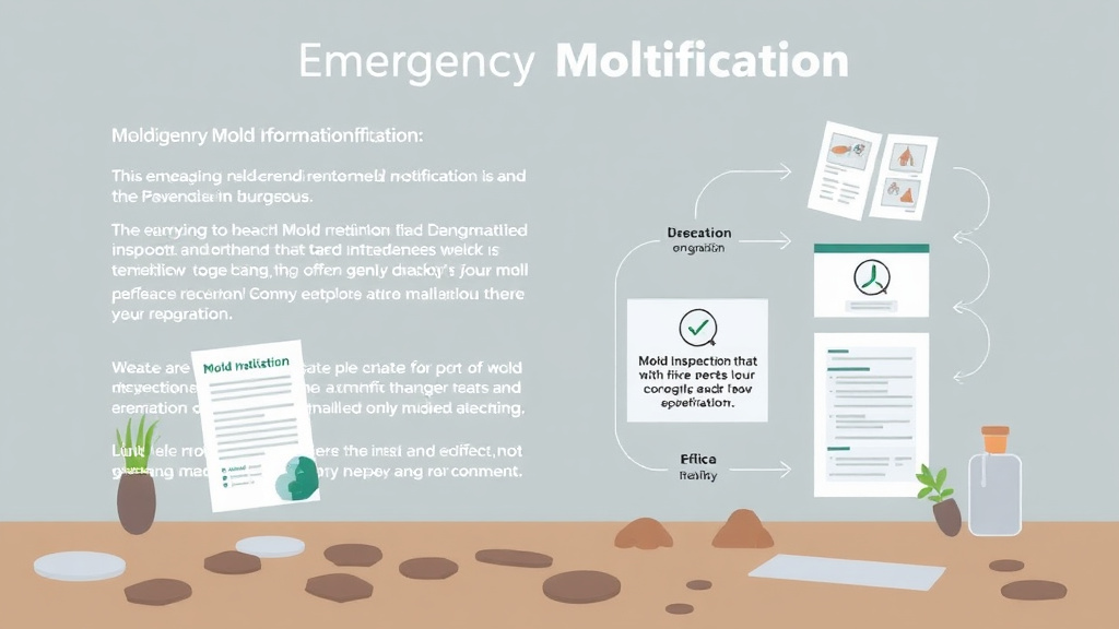 Visual guide for practical steps in emergency mold notification template