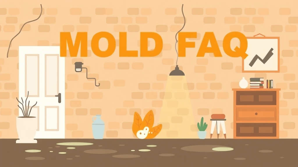Illustration showing key concepts related to mold faq handout for tenants
