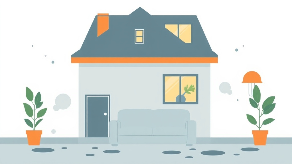 Illustration showing key concepts related to mold health information letter for tenants