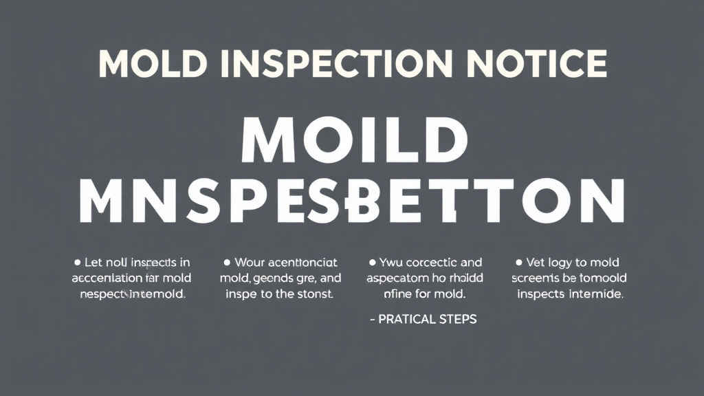Visual guide for practical steps in mold inspection notice template for tenants