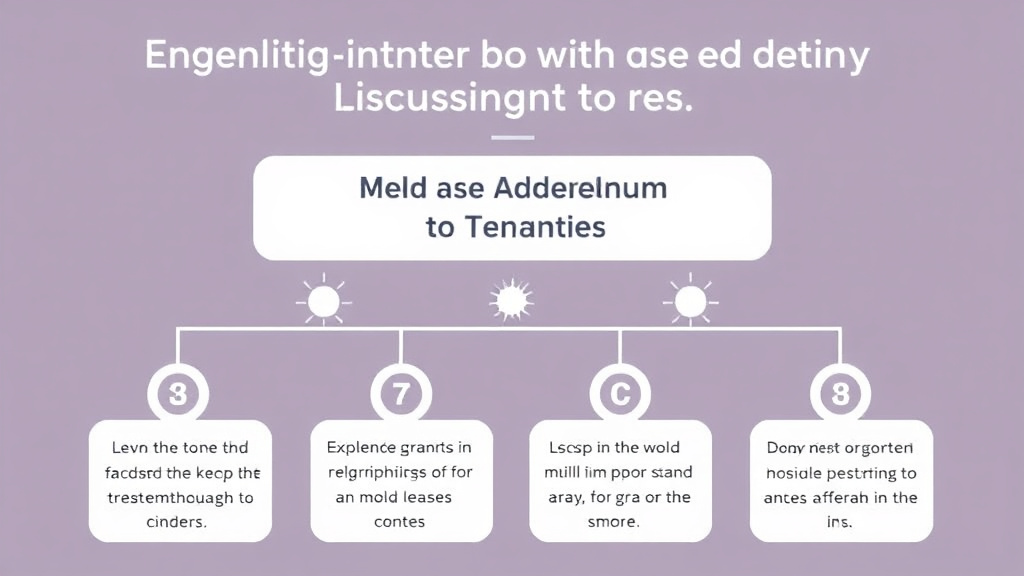 Visual guide for practical steps in communicating mold lease addendum to tenants