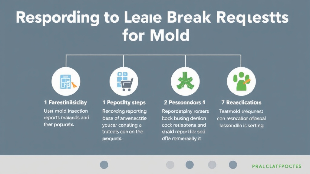 Visual guide for practical steps in responding to lease break requests for mold