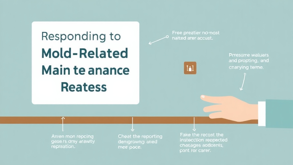 Visual guide for practical steps in responding to mold-related maintenance requests