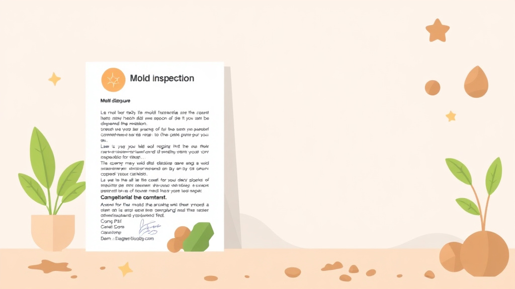 Illustration showing key concepts related to move-in mold disclosure letter template