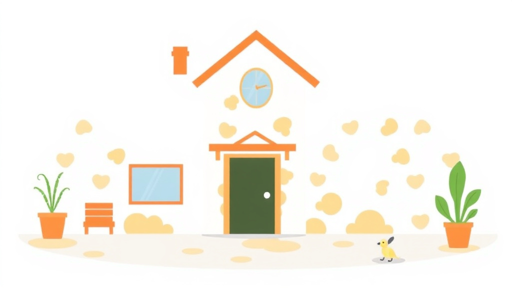 Illustration showing key concepts related to mold myths and facts letter for tenants