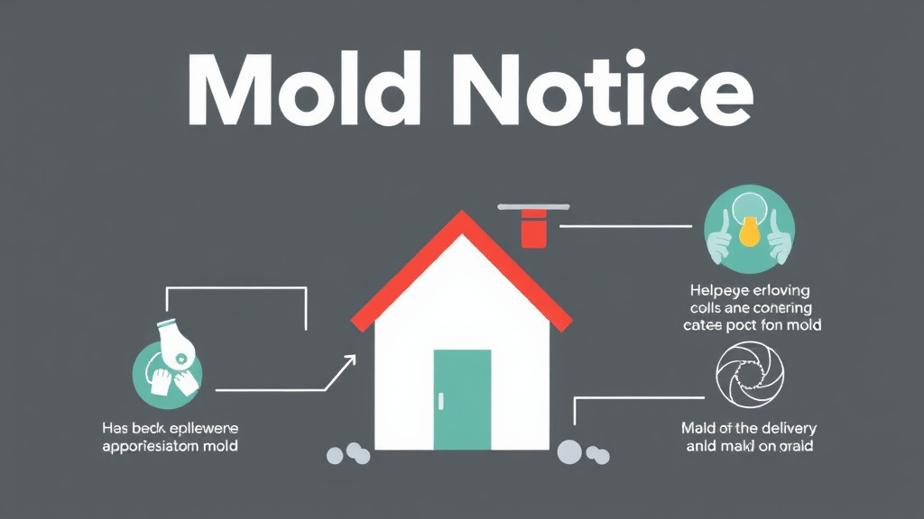 Visual guide for practical steps in mold notice delivery methods and requirements