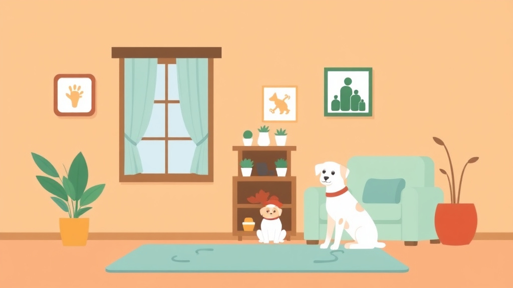 Illustration showing key concepts related to mold and pet safety notice for tenants