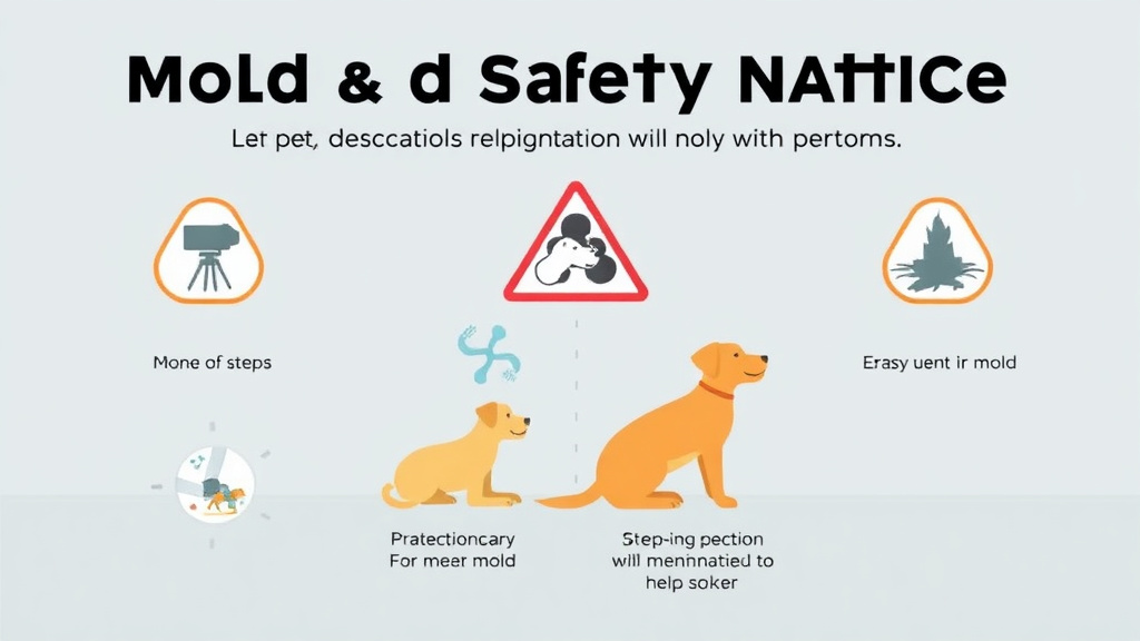 Visual guide for practical steps in mold and pet safety notice for tenants