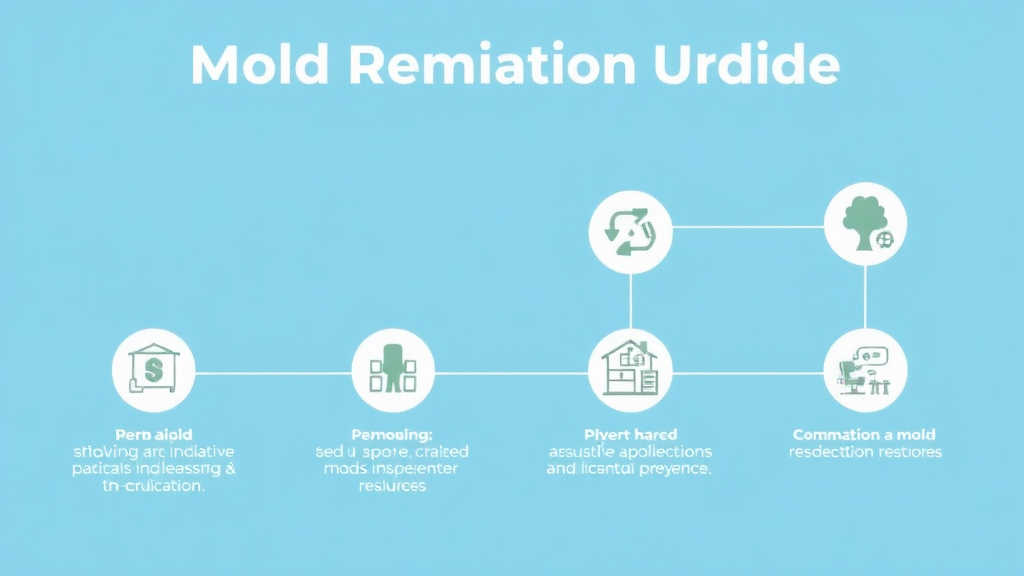 Visual guide for practical steps in mold remediation progress update template