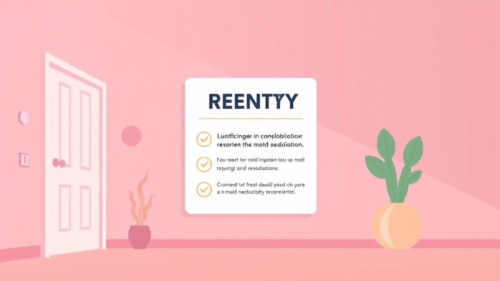 Illustration showing key concepts related to re-entry notification after mold remediation