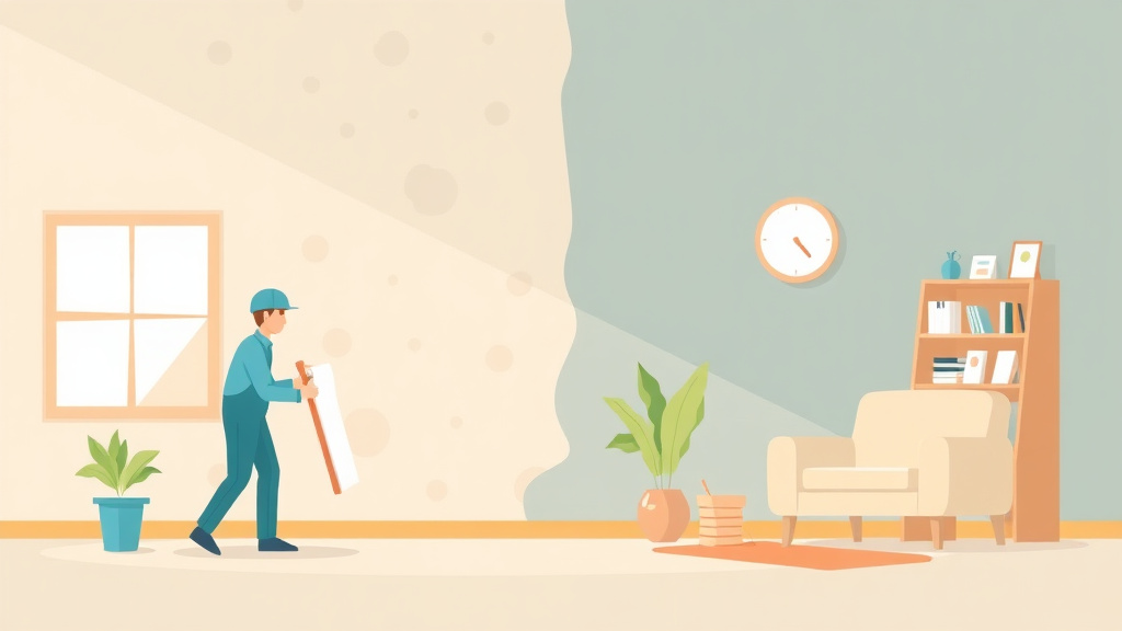 Illustration showing key concepts related to responding to repair and deduct for mold