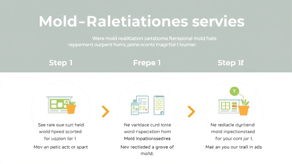 Visual guide for practical steps in mold-related review response templates