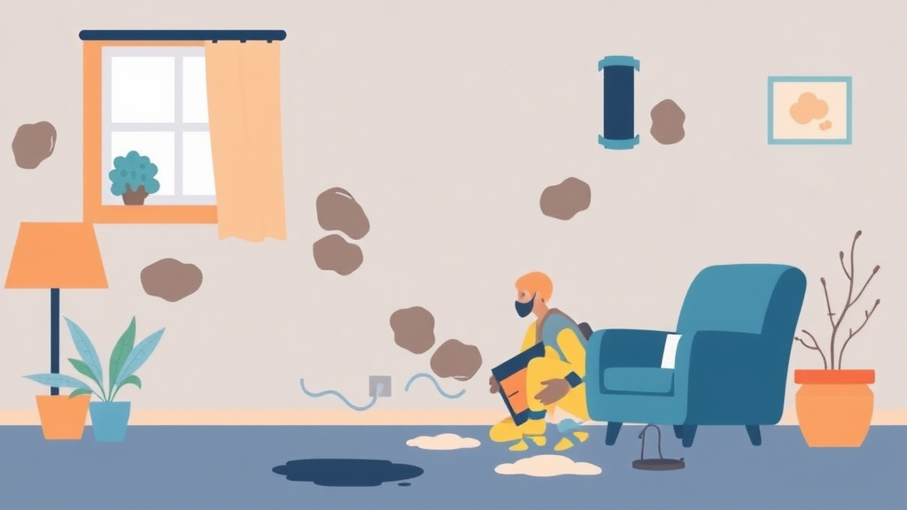 Illustration showing key concepts related to seasonal newsletter mold content for landlords