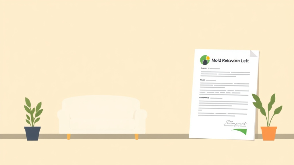 Illustration showing key concepts related to temporary relocation letter for mold remediation