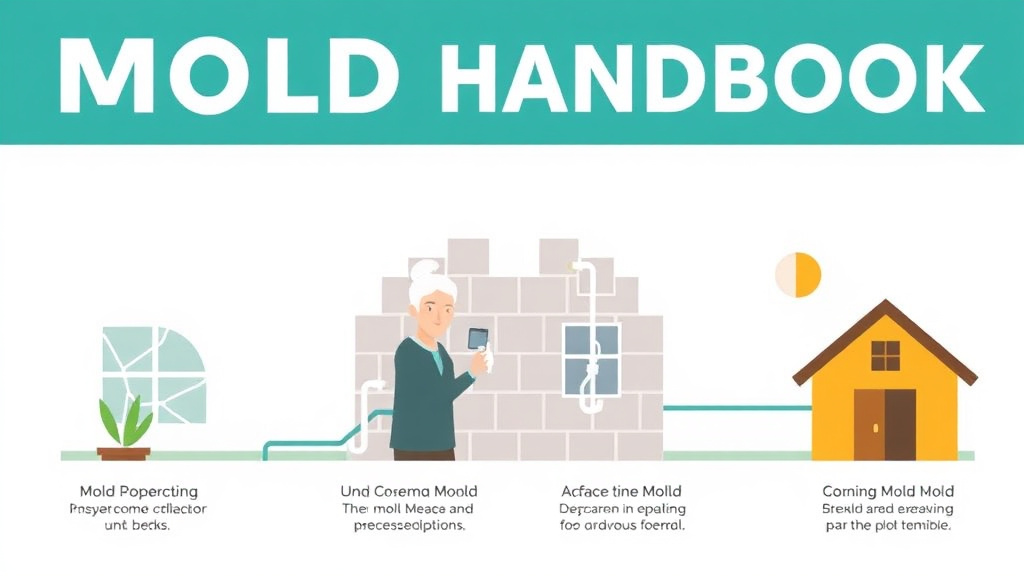 Visual guide for practical steps in mold section for tenant handbook