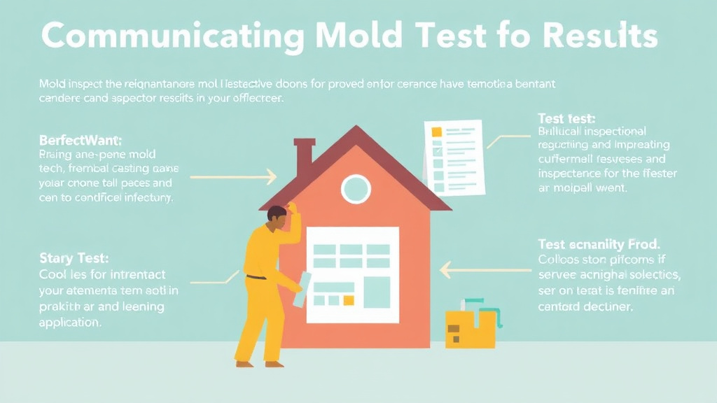 Visual guide for practical steps in communicating mold test results to tenants