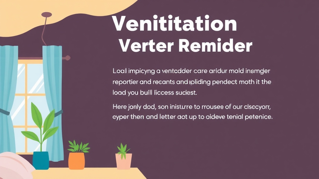 Illustration showing key concepts related to ventilation reminder letter for tenants