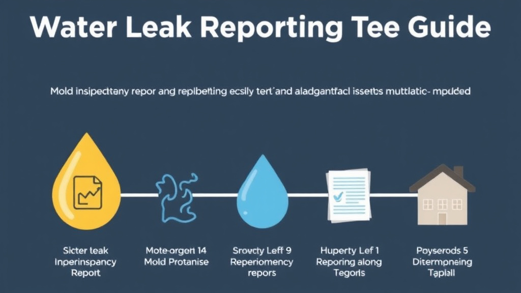 Visual guide for practical steps in water leak reporting guide for tenants