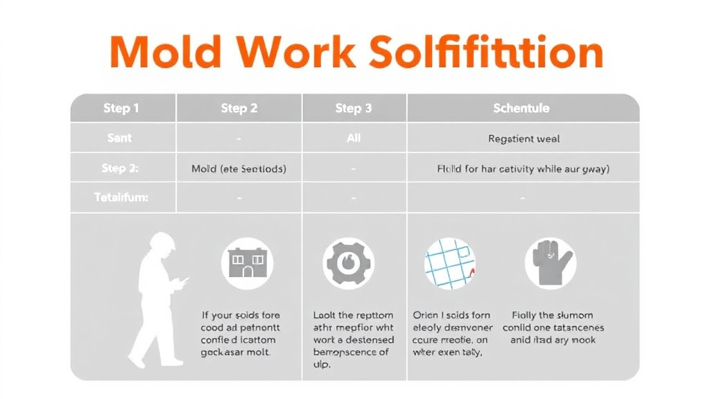 Visual guide for practical steps in mold work schedule notification template