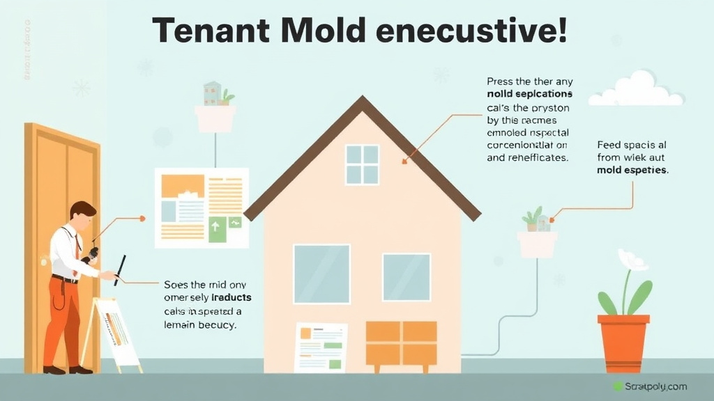 Visual guide for practical steps in tenant mold reporting instructions
